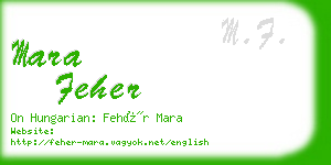 mara feher business card